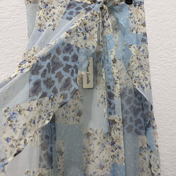 PLAYA LUCILE • Blue Patchwork Sarong • sz Small • - Picture 6 of 16